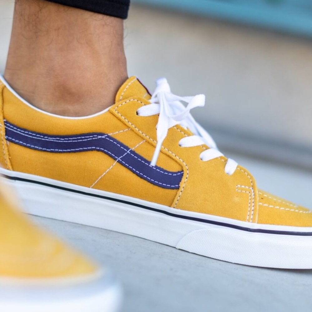 🔥 VANS SK8 LOW HONEY GOLD PURPLE SNEAKERS FOR MEN 🔥 - Picture 6 of 11